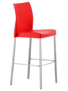 stools plasticos Vivanti rojo